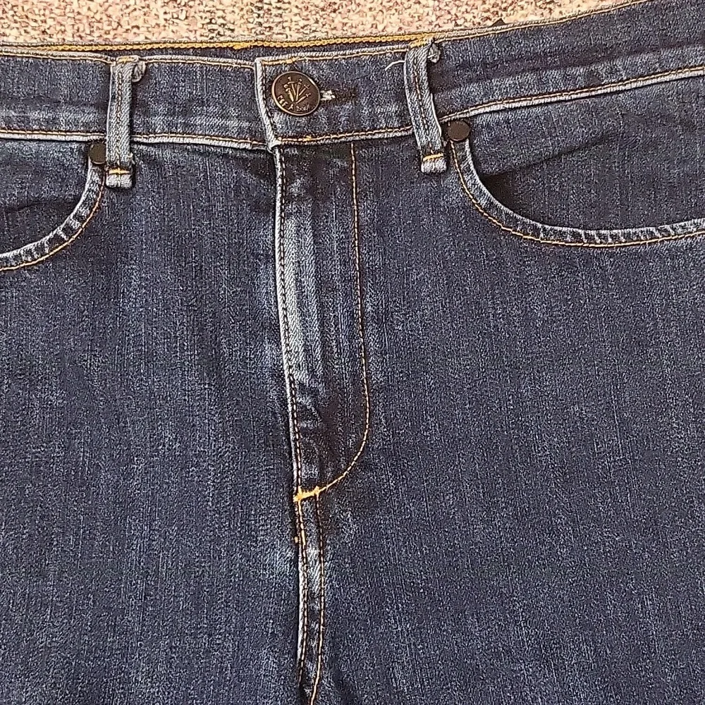 Rag & Bone High Rise Slim Straight Leg Jeans in Dark Paz - Picture 5 of 10